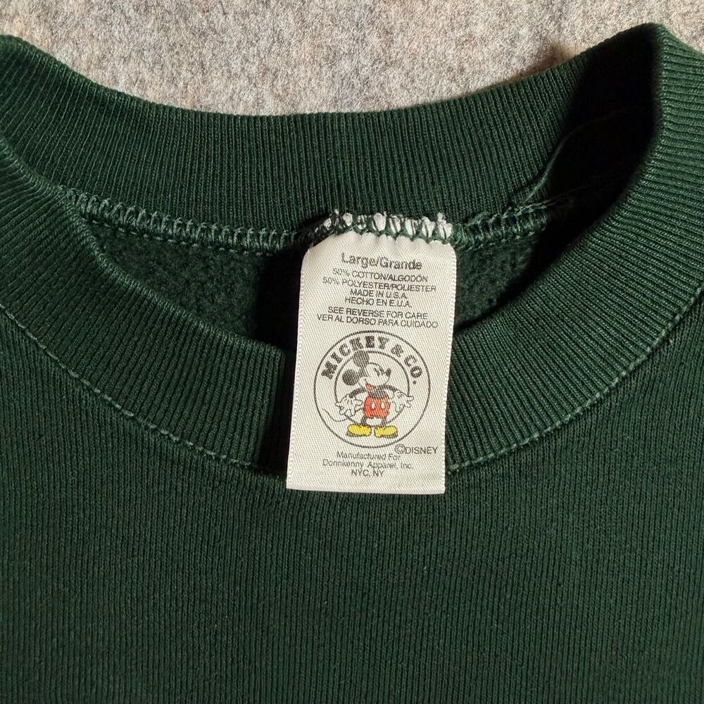 Vintage Mickey & Company Sweatshirt Emerald Green Size Large - Picture 5 of 6
